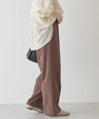 AMERICAN HOLIC センタータックワイドスウェットパンツ Brown