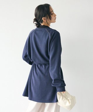 CRAFT STANDARD BOUTIQUE ライン入りロゴチュニック Navy