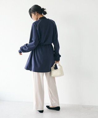 CRAFT STANDARD BOUTIQUE ライン入りロゴチュニック Navy