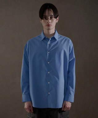 WEGO ブロードルーズシャツ ブルー