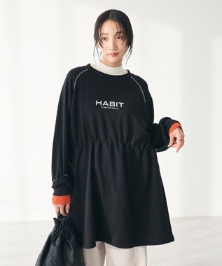 CRAFT STANDARD BOUTIQUE ライン入りロゴチュニック Black