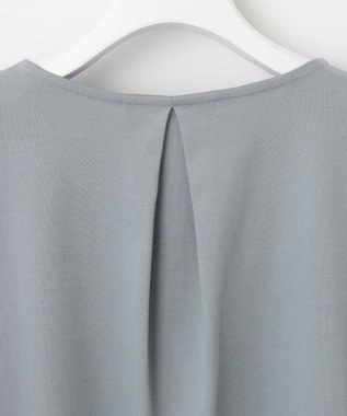 J.PRESS LADIES 【接触冷感・UVケア】コンパクトコットンスムース ツイストスリーブ カットソー スモーキーグリーン系