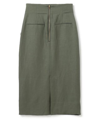 BEIGE， 【洗える】BERNARD / リネンアウトポケットハイウエストスカート Olive