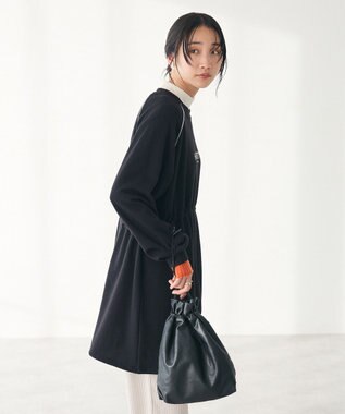 CRAFT STANDARD BOUTIQUE ライン入りロゴチュニック Black