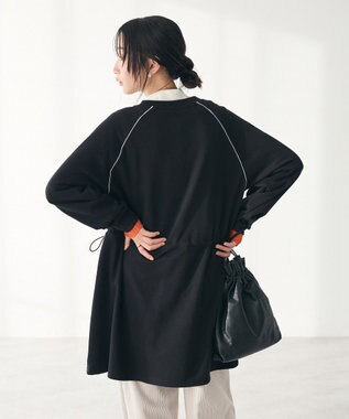 CRAFT STANDARD BOUTIQUE ライン入りロゴチュニック Black