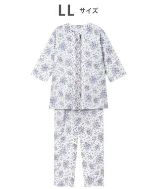 WACOAL パジャマ 7分袖 長袖 長ズボン 綿100%(本体) ローン素材 ミントン レディース NDT265 /ワコール