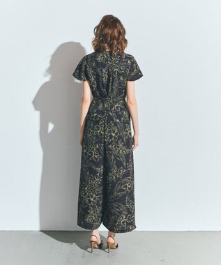 GRACE CONTINENTAL ラインプリントオールインワン ブラック