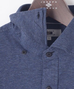 JOSEPH ABBOUD 【ストレッチ】コンフォートジャージーシャツ ネイビー系