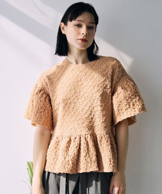 自由区 【カトリエムブーケ】Une forme bosselee ギャザーディテールフェミニンプルオーバー