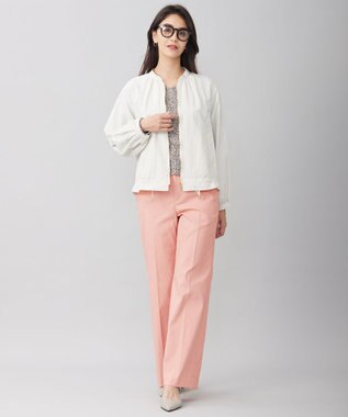 自由区 【撥水加工・UVケア・洗える】ライトグログラン ブルゾン アイボリー