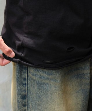 WEGO ダメージタンクトップ ブラック