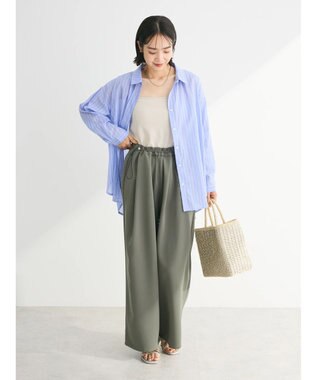 Green Parks ・ＥＬＥＮＣＡＲＥ　ＤＵＥ　ウエストドロストパンツ Khaki