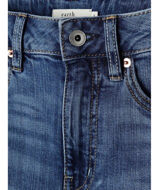 earth music&ecology セルフカットフレアデニムパンツ Medium Indigo