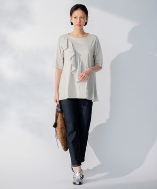 自由区 【XSサイズ～/洗える】365DENIM ストレートスリム パンツ ネイビー系