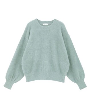 earth music&ecology ミニシャギープルオーバー Grayish Blue