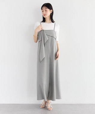 YECCA VECCA シアーMIX5分袖ニット Off White