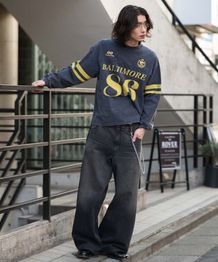 WEGO 【ユニセックス着用ITEM】ナンバリングT（長袖） ネイビー