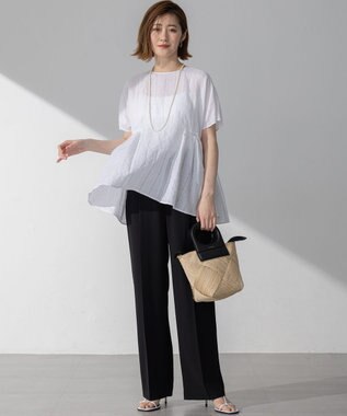 23区 VIOLAｄORO アバカ メッシュ  2WAY バケットバッグ ブラック系