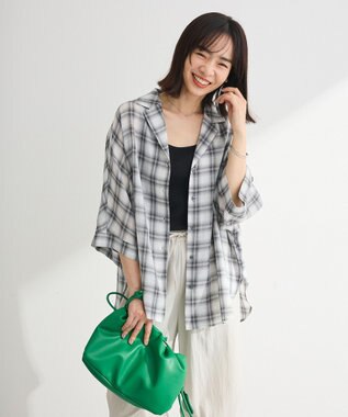 Green Parks 開襟シアーシャツジャケット