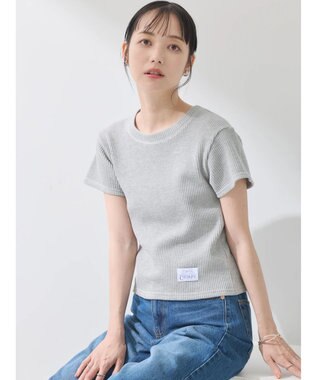 earth music&ecology ワッフルＴｅｅ Gray Mixture