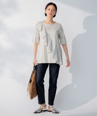 自由区 【XSサイズ～/洗える】365DENIM ストレートスリム パンツ ネイビー系