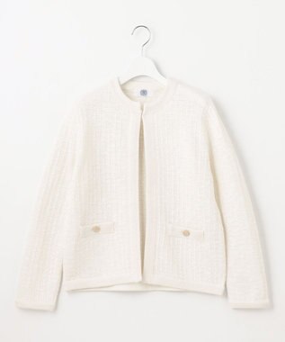 J.PRESS LADIES 【WEB限定カラーあり・洗える】TWEED ニット ジャケット ホワイト系5