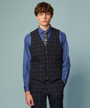 JOSEPH ABBOUD 【キングサイズ・ストレッチで快適な着心地・イージーケア】ジャージー シャツ ダルブルー系