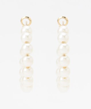 ANY 【WEB限定】サークルパールピアス(両耳用) ホワイト系