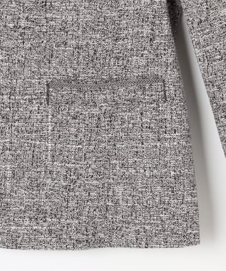 J.PRESS LADIES 【セットアップ対応】Light Tweed ノーカラー ジャケット ブラック系5