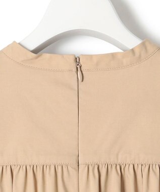 23区 L 【洗える】コンパクトライトクロス ピンタック チュニックワンピース ベージュ系