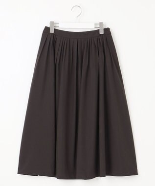 J.PRESS LADIES 【洗える】ソフトブロード ランダムタック スカート ブラック系