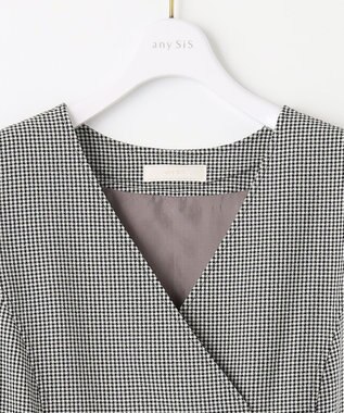 ANY SIS L 【2WAY】ジレラップ ワンピース モノトーンギンガム