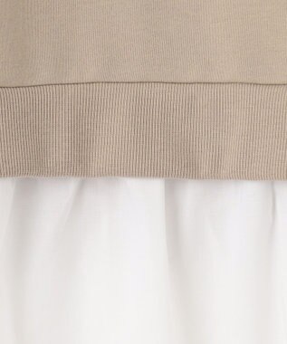 ANY L 裏毛レイヤード風トップス ベージュ