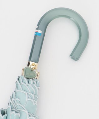 MOONBAT 【一級遮光】FURLA 晴雨兼用長傘 ハート刺繍 ミントグリーン