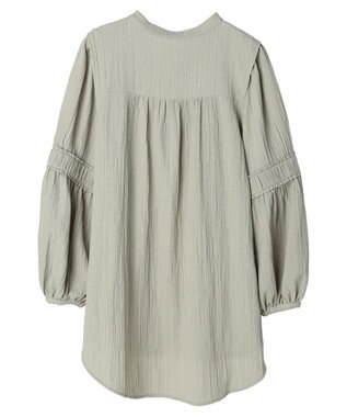 Green Parks 表面変化比翼シャツチュニック Smoky Green