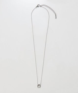 Phoebe 〈金属アレルギー対応〉グロッシーミニホースシューネックレス　シルバー　ステンレス/馬蹄/蹄鉄/ラッキーモチーフ/ギフト/プレゼント シルバー