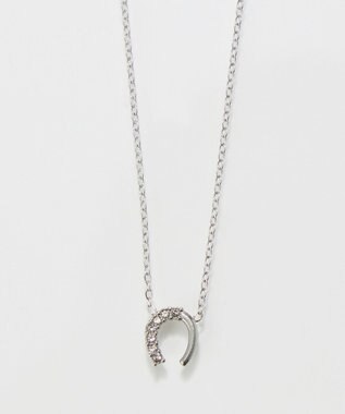 Phoebe 〈金属アレルギー対応〉グロッシーミニホースシューネックレス　シルバー　ステンレス/馬蹄/蹄鉄/ラッキーモチーフ/ギフト/プレゼント シルバー