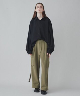 WEGO 【ユニセックス着用ITEM】トロミカーゴスラックス カーキ