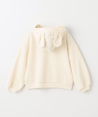 ANY KIDS フード付き ダンボール トレーナー エクリュ