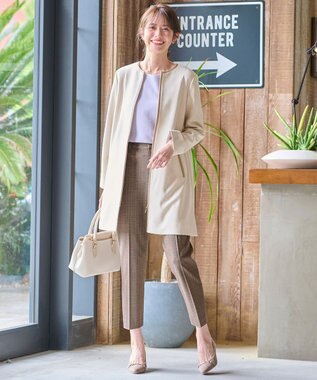 ANY SIS 【WEB・一部店舗限定】ビットスエードライク パンプス グレージュ