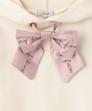 ANY KIDS フード付き ダンボール トレーナー エクリュ