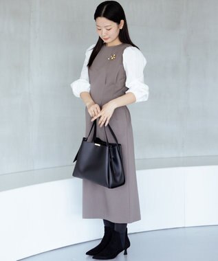 組曲 ノットデザイントートバッグ ブラック系