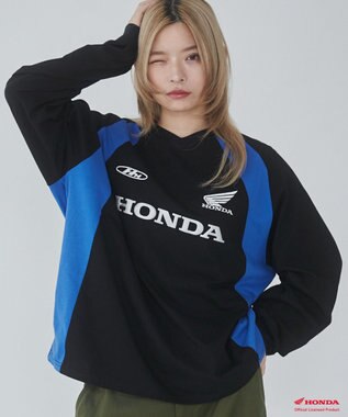 WEGO 【ユニセックス着用ITEM】別注HondaグラフィックT（LS） ブラック