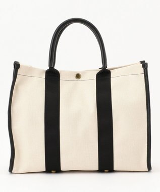 LA BAGAGERIE クラシックヨコナガトート ブラック×ナチュラル