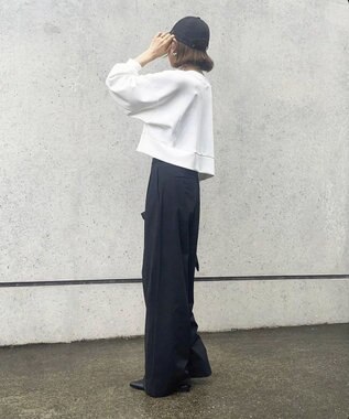 Green Parks ショート丈Ｖネックポンチプルオーバー White