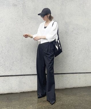 Green Parks ショート丈Ｖネックポンチプルオーバー White