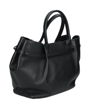 INTER-CHAUSSURES 【CHRISTIAN VILLA】シュリンクレザーハンドバッグ ブラック