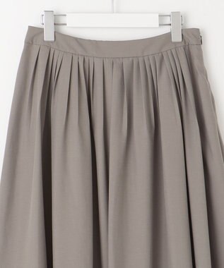 J.PRESS LADIES 【洗える】ソフトブロード ランダムタック スカート ライトグレー系