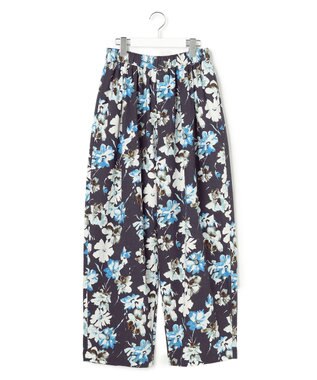 23区 【GOLD LABEL】ペインティングフラワープリント ワイドパンツ ブラック系5