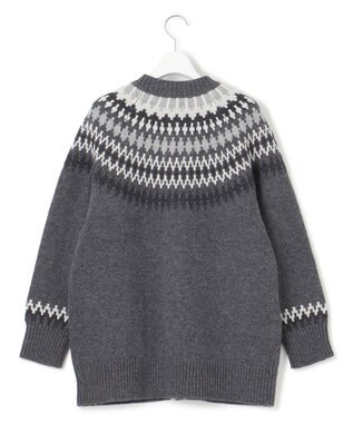 23区 フェアアイル カーディガン ライトグレー系